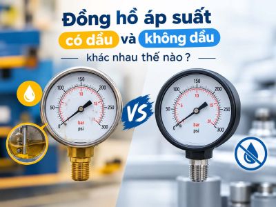 Đồng hồ áp suất có dầu và không dầu khác nhau thế nào ?