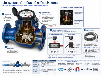 Đồng Hồ Nước Dây Xung Là Gì? Top 5 Đồng Hồ Nước Có Dây Xung