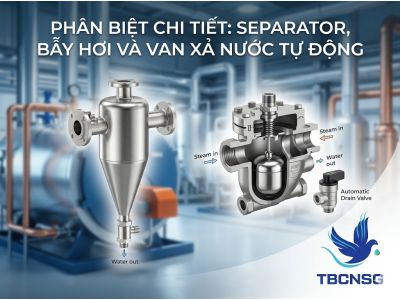 Phân Biệt Chi Tiết: Separator (Bộ Tách Nước), Bẫy Hơi và Van Xả Nước Tự Động Trong Hệ Thống Công Nghiệp