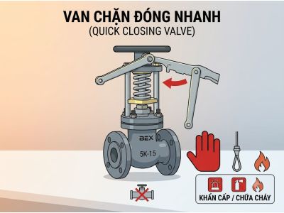 Van Chặn Đóng Nhanh (Quick Closing Valve) Là Gì? Cấu Tạo, Nguyên Lý Hoạt Động Và Ứng Dụng