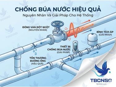 Búa Nước: Nguyên Nhân &amp; Giải Pháp Chống Va Đập Đường Ống Hiệu Quả