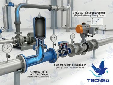 Búa Nước: Nguyên Nhân &amp; Giải Pháp Chống Va Đập Đường Ống Hiệu Quả