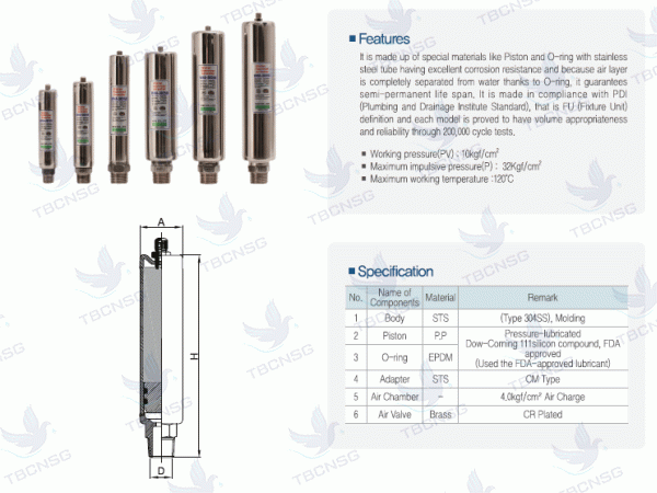 Búa nước NSV WHA-3000