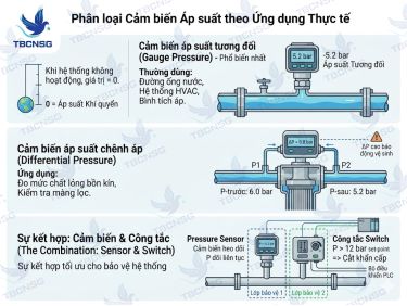 Cảm biến áp suất: Nguyên lý, phân loại và kinh nghiệm kỹ thuật