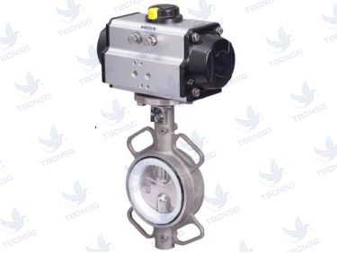 Van bướm khí nén Sy-pa thân inox