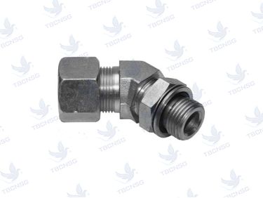 Đầu nối cong 45 độ, 1 đầu tán hạt bắp 1 đầu ren ngoài