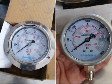 Đồng hồ áp suất Badotherm BDT19 cấu tạo giảm thể tích