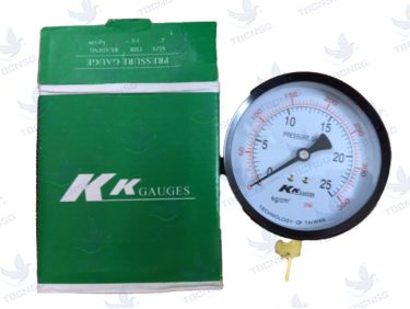 Đồng hồ áp suất KK Gauge chân đứng không dầu