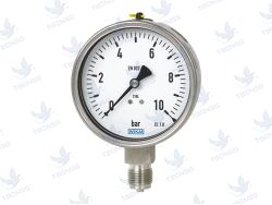 Đồng hồ áp suất Wika 212.20 vỏ inox chân..