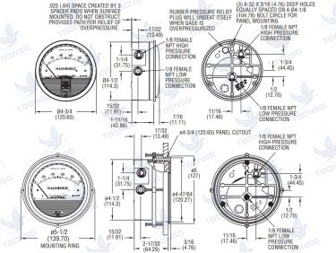 Đồng hồ đo chênh áp Dwyer Magnehelic 2000 60Pa chính hãng