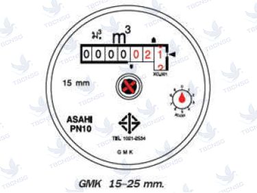 Đồng hồ nước Asahi GMK15, 20, 25, 40