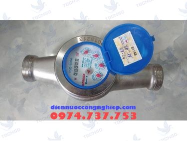 Đồng Hồ Nước Komax Inox Nối Ren