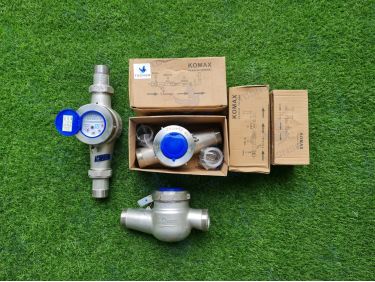 Đồng Hồ Nước Komax Inox Nối Ren