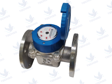 Đồng hồ nước Komax mặt bích thân inox