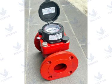 Đồng hồ nước nóng Komax nối mặt bích