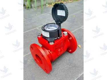 Đồng hồ nước nóng Komax nối mặt bích