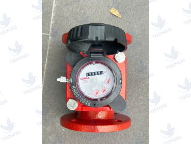 Đồng hồ nước nóng Komax nối mặt bích