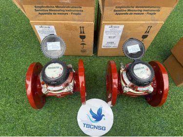 Đồng hồ nước nóng Sensus WP-QF Hot 130 độ C kiểu Woltman mặt bích
