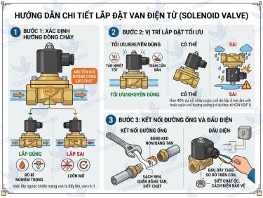 Hướng Dẫn Lắp Đặt &amp; Bảo Trì Van Điện Từ Chuẩn Kỹ Thuật