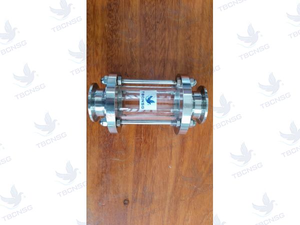 Kính quan sát dòng chảy thân inox kết nối claim