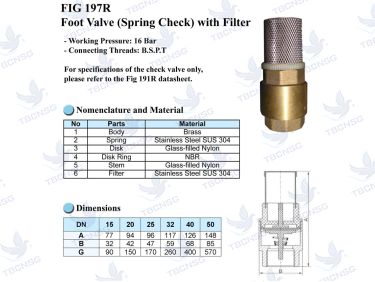 Rọ Bơm Rinco Fig.197R Đồng Thau Nối Ren