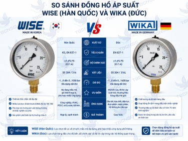 So sánh đồng hồ áp suất Wise và Wika: Lựa chọn nào tối ưu?