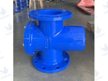 Tê lọc thân gang mặt bích T-Blue