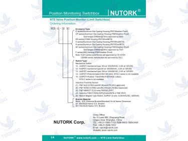 Thiết bị giám sát vị trí van Nutork NTS Series 