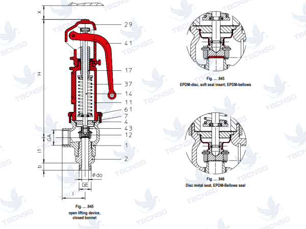 Van an toàn ARI-Armaturen Ari-Safe-TC Fig 945/946