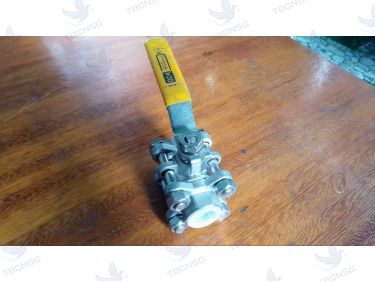 Van bi Akizta thân inox nối ren PN16