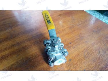 Van bi Akizta thân inox nối ren PN16