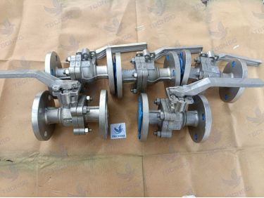 Van bi KST inox mặt bích tay gạt DN40-DN200