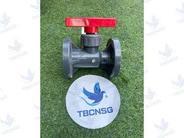 Van Bi Nhựa PVC Mặt Bích DN80 Chống Ăn Mòn