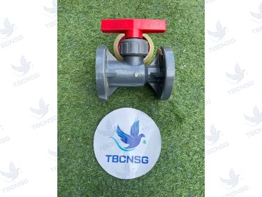 Van Bi Nhựa PVC Mặt Bích DN80 Chống Ăn Mòn