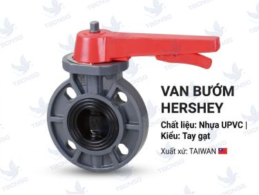 Van bướm Hershey VP-811 nhựa tay gạt CPVC chịu nhiệt