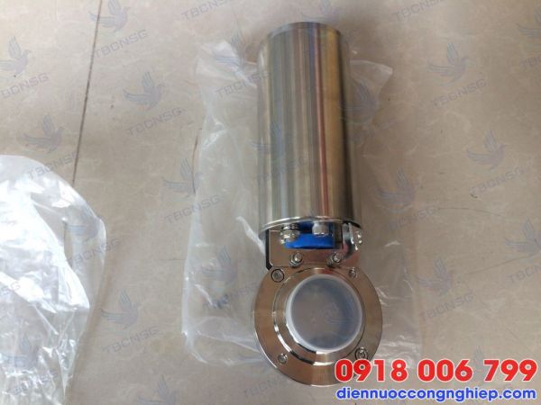 Van bướm inox vi sinh điều khiển khí nén