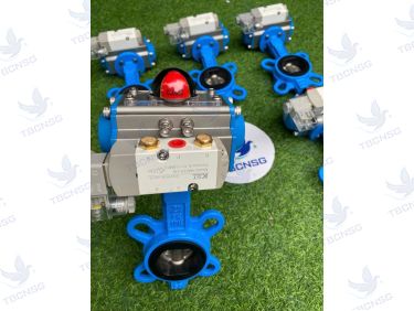 Van bướm KST gang điều khiển khí nén