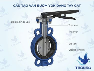 Van bướm tay gạt YDK JIS10K model KBF(WH)-10K KBF(WH)-16K