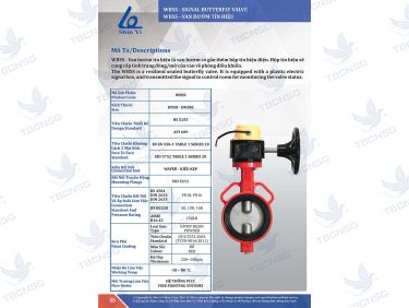 Van bướm tín hiệu điện Shinyi WBSS kiểu kẹp Wafer