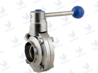 Van bướm vi sinh KST inox 316L kết nối Clamp