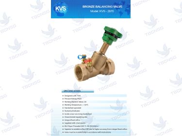 Van cân bằng KVS Model KVS 2870 thân đồng nối ren PN25