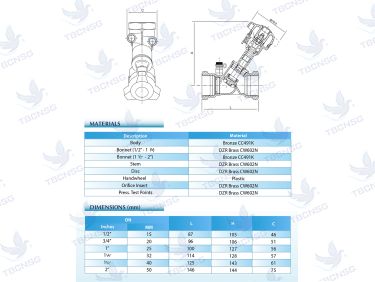 Van cân bằng KVS Model KVS 2870 thân đồng nối ren PN25