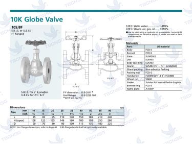 Van Cầu Kitz Model 10SJBF Gang Dẻo Nối Bích JIS 10K