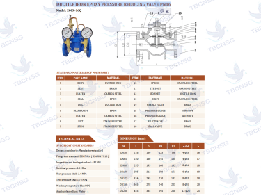 Van giảm áp Arita Model 200X 16Q thân gang PN16
