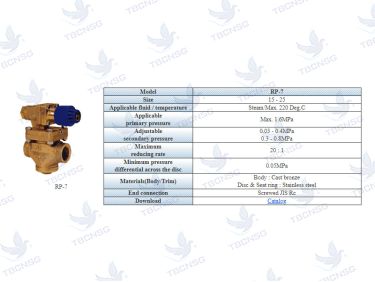 Van giảm áp hơi nước Venn RP-7