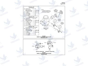 Van một chiều chống chảy ngược Tyco CV-1FR