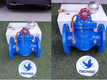 Van phao mặt bích YDK Model KCV100 thân gang kiểu thuỷ lực