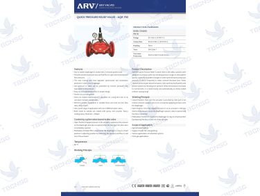 Van xả áp nhanh ARV model AQR 750 chính hãng Malaysia