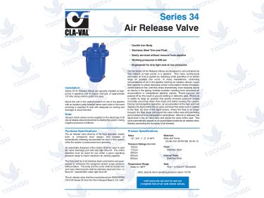 Van xả khí Cla-Val Series 34
